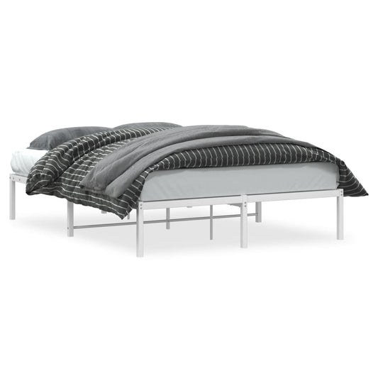 Metal Bed Frame without Mattress White 140x200cm Metal Bed Frame without Mattress White 140x200cm
