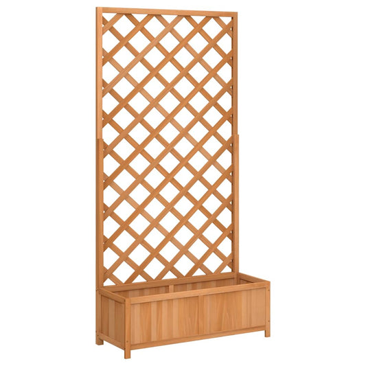 Planter with Trellis Brown Solid Wood Fir Planter with Trellis Brown Solid Wood Fir