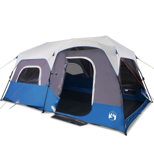 Family Tent with LED 9-Person Light Blue Quick Release Family Tent with LED 9-Person Light Blue Quick Release
