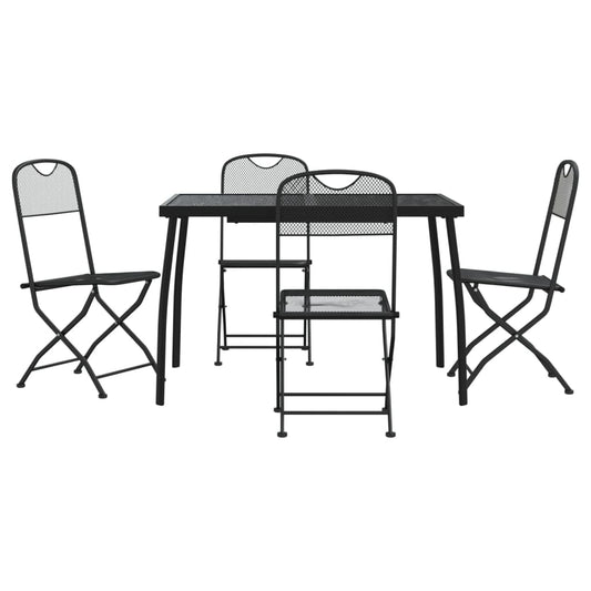 Garden Dining Set | Anthracite | Expanded metal mesh with e-coating Garden Dining Set | Anthracite | Expanded metal mesh with e-coating