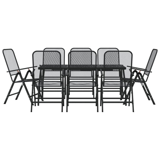 Garden Dining Set | Anthracite | Expanded Metal Mesh with E-coating Garden Dining Set | Anthracite | Expanded Metal Mesh with E-coating