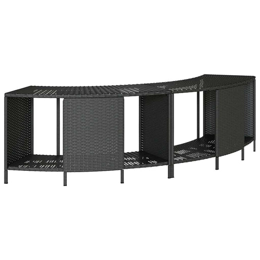 Storage Shelves for Hot Tub 2 pcs Black Poly Rattan Storage Shelves for Hot Tub 2 pcs Black Poly Rattan