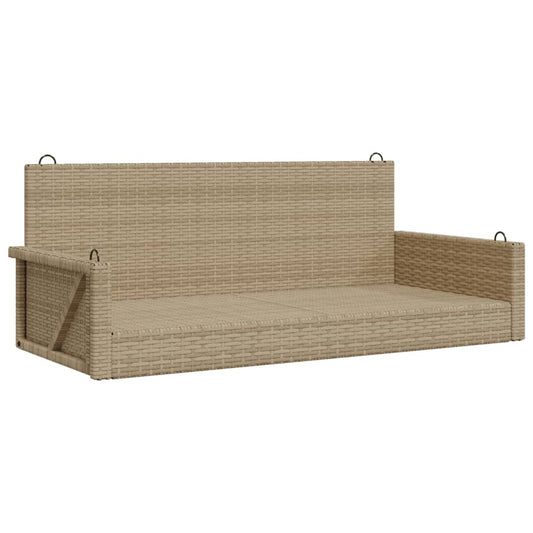 Swing Bench Beige 119x56x48 cm Poly Rattan Swing Bench Beige 119x56x48 cm Poly Rattan