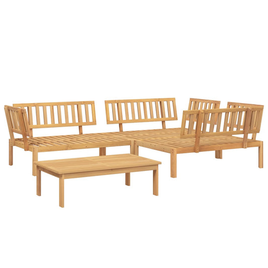 4 Piece Garden Pallet Sofa Set Solid Wood Acacia 4 Piece Garden Pallet Sofa Set Solid Wood Acacia