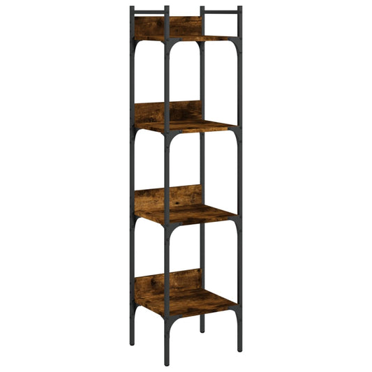 Bookshelf 4-Tier Smoked Oak 35x30x138.5 cm Engineered Wood Bookshelf 4-Tier Smoked Oak 35x30x138.5 cm Engineered Wood