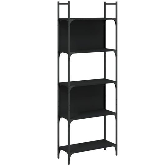 Bookshelf 5-Tier Black 60.5x24x166.5 cm Engineered Wood Bookshelf 5-Tier Black 60.5x24x166.5 cm Engineered Wood
