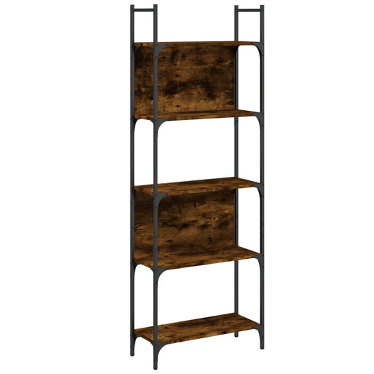 Bookshelf 5-Tier Smoked Oak 60.5x24x166.5 cm Engineered Wood Bookshelf 5-Tier Smoked Oak 60.5x24x166.5 cm Engineered Wood