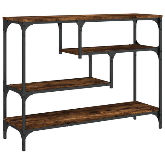 Console Table Smoked Oak 100x30x75 cm Engineered Wood Console Table Smoked Oak 100x30x75 cm Engineered Wood
