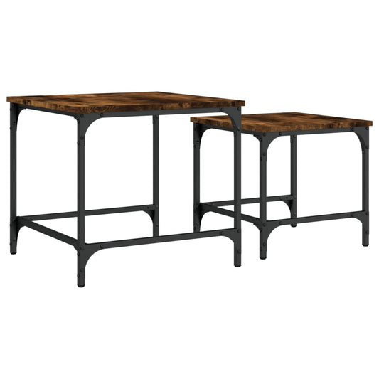 Nesting Coffee Tables 2 pcs Smoked Oak Engineered Wood Nesting Coffee Tables 2 pcs Smoked Oak Engineered Wood