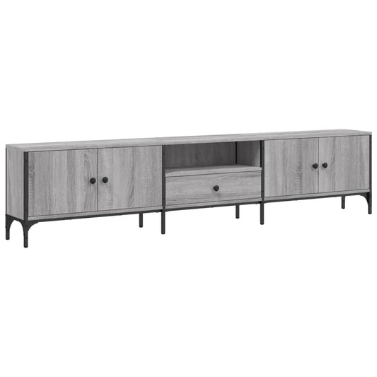TV Cabinet with Drawer Grey Sonoma 200x25x44 cm Engineered Wood TV Cabinet with Drawer Grey Sonoma 200x25x44 cm Engineered Wood