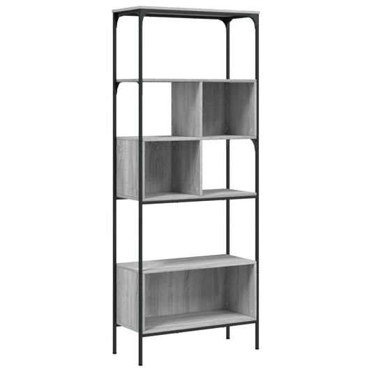 Bookcase 5-Tier Grey Sonoma 76x33x188.5 cm Engineered Wood Bookcase 5-Tier Grey Sonoma 76x33x188.5 cm Engineered Wood