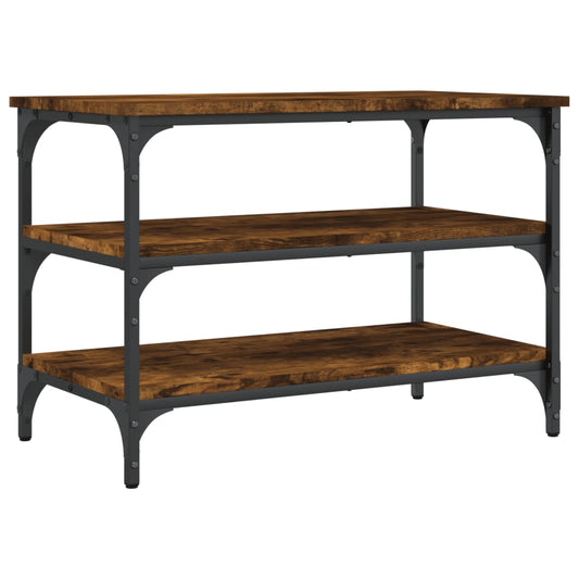 Shoe Bench Smoked Oak 70x38.5x49 cm Engineered Wood Shoe Bench Smoked Oak 70x38.5x49 cm Engineered Wood