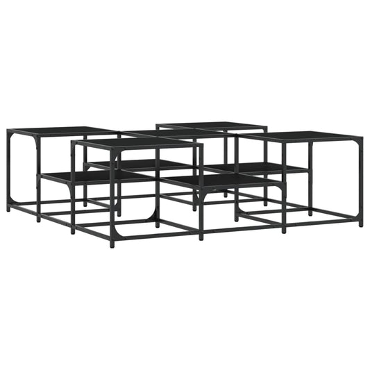 Coffee Table Black 121x121x40 cm Engineered Wood Coffee Table Black 121x121x40 cm Engineered Wood
