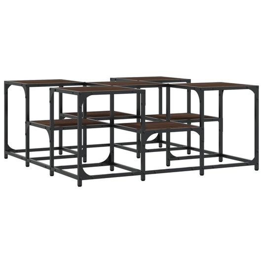 Coffee Table Brown Oak 91x91x40 cm Engineered Wood Coffee Table Brown Oak 91x91x40 cm Engineered Wood
