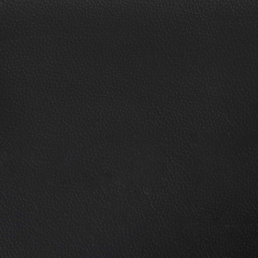 Bed Frame without Mattress "Hvar" Black 135x190 cm Double Faux Leather