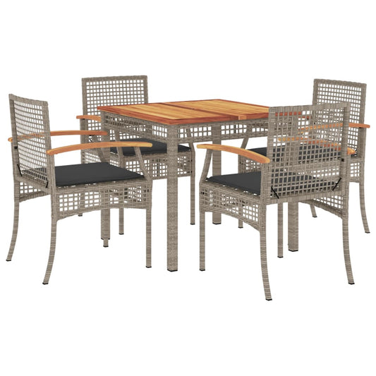 Garden Dining Set | Grey | PE Rattan | 4 Seater Garden Dining Set | Grey | PE Rattan | 4 Seater