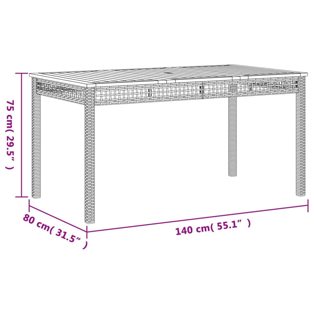 Garden Dining Set | Grey