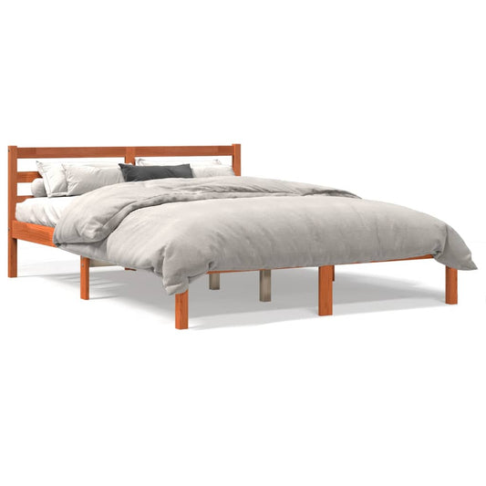 Bed Frame without Mattress Wax Brown 120x190 cm Small Double Solid Wood Pine Bed Frame without Mattress Wax Brown 120x190 cm Small Double Solid Wood Pine