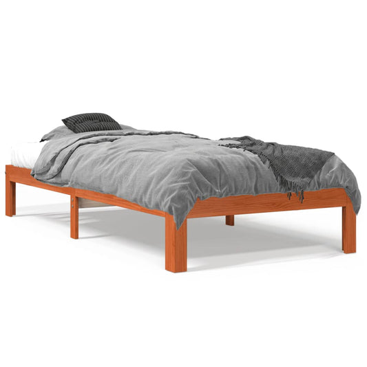 Bed Frame without Mattress Wax Brown 75x190 cm Small Single Solid Wood Pine Bed Frame without Mattress Wax Brown 75x190 cm Small Single Solid Wood Pine