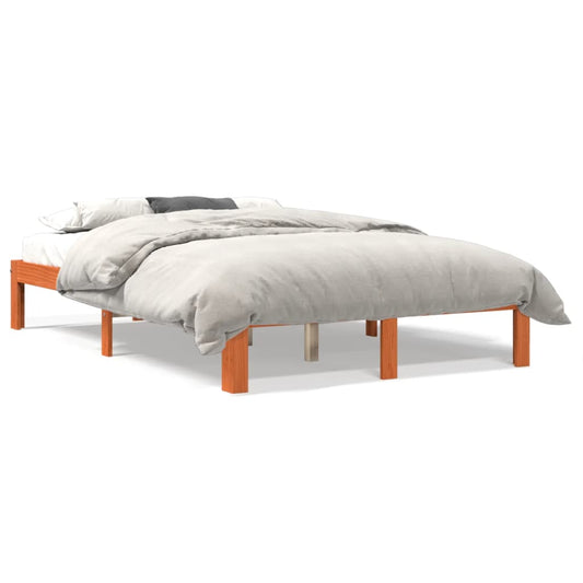 Bed Frame without Mattress Wax Brown 140x200 cm Solid Wood Pine Bed Frame without Mattress Wax Brown 140x200 cm Solid Wood Pine