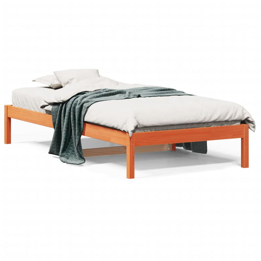 Day Bed without Mattress Wax Brown 90x200 cm Solid Wood Pine Day Bed without Mattress Wax Brown 90x200 cm Solid Wood Pine