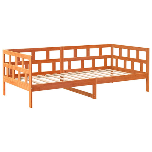 Day Bed without Mattress Wax Brown 80x200 cm Solid Wood Pine Day Bed without Mattress Wax Brown 80x200 cm Solid Wood Pine