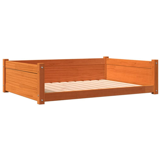 Dog Bed Wax Brown 105.5x75.5x28 cm Solid Wood Pine Dog Bed Wax Brown 105.5x75.5x28 cm Solid Wood Pine