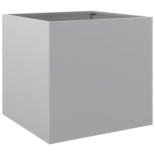 Planter Silver 42x40x39 cm Galvanised Steel Planter Silver 42x40x39 cm Galvanised Steel