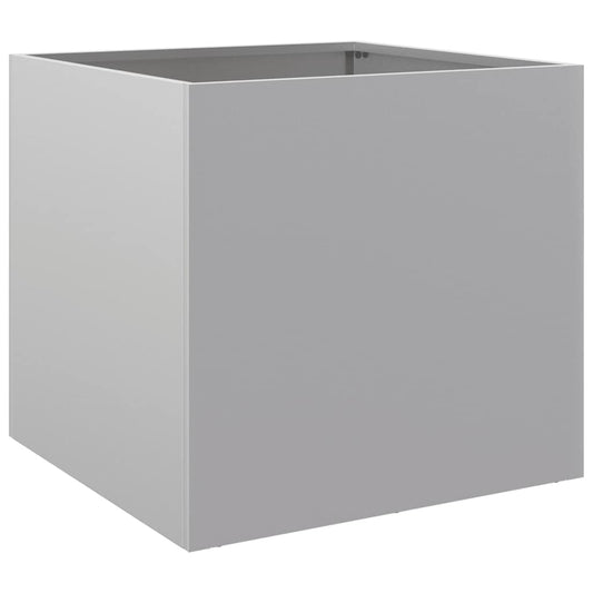 Planter Silver 49x47x46 cm Galvanised Steel Planter Silver 49x47x46 cm Galvanised Steel