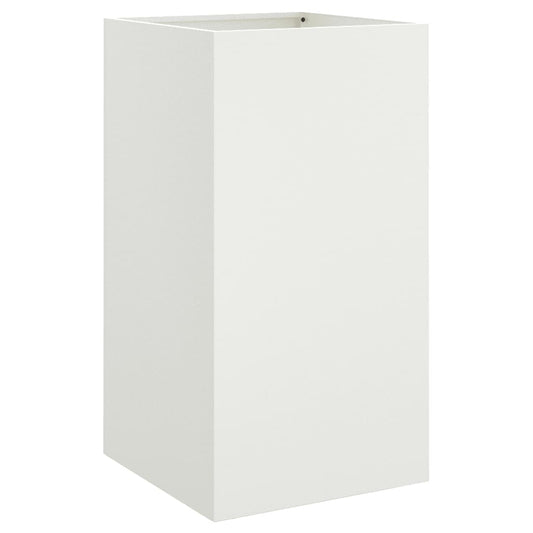 Planter White 42x38x75 cm Steel Planter White 42x38x75 cm Steel