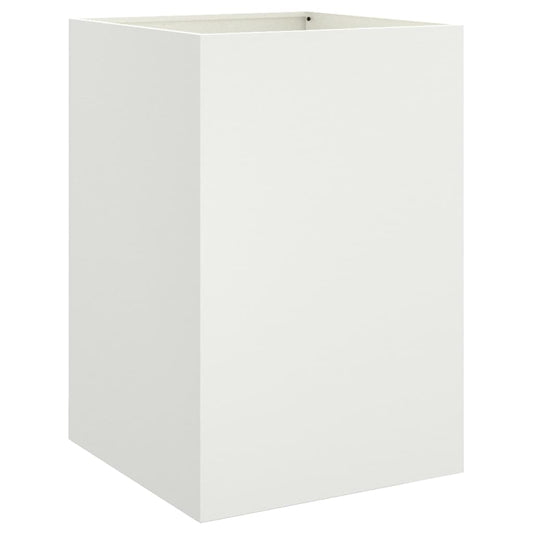 Planter White 52x48x75 cm Steel Planter White 52x48x75 cm Steel