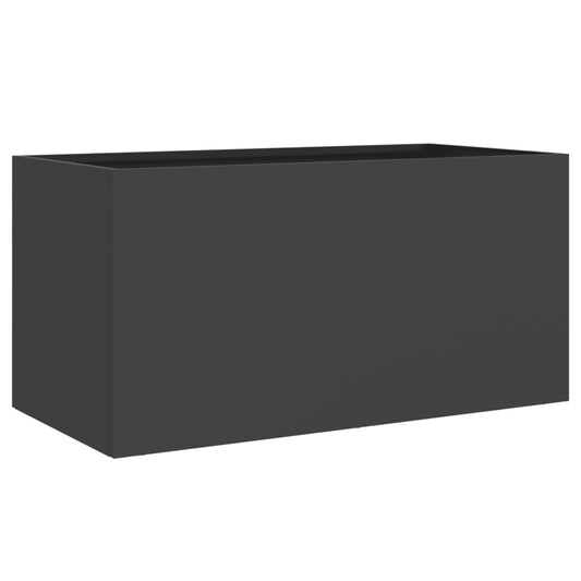 Planter Black 62x30x29 cm Steel Planter Black 62x30x29 cm Steel