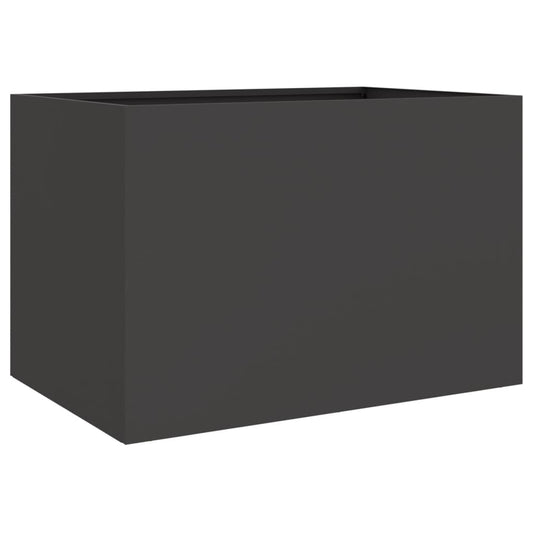 Planter Black 62x40x39 cm Steel Planter Black 62x40x39 cm Steel