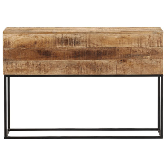 Console Table 110x30x75 cm Solid Wood Rough Mango and Iron Console Table 110x30x75 cm Solid Wood Rough Mango and Iron