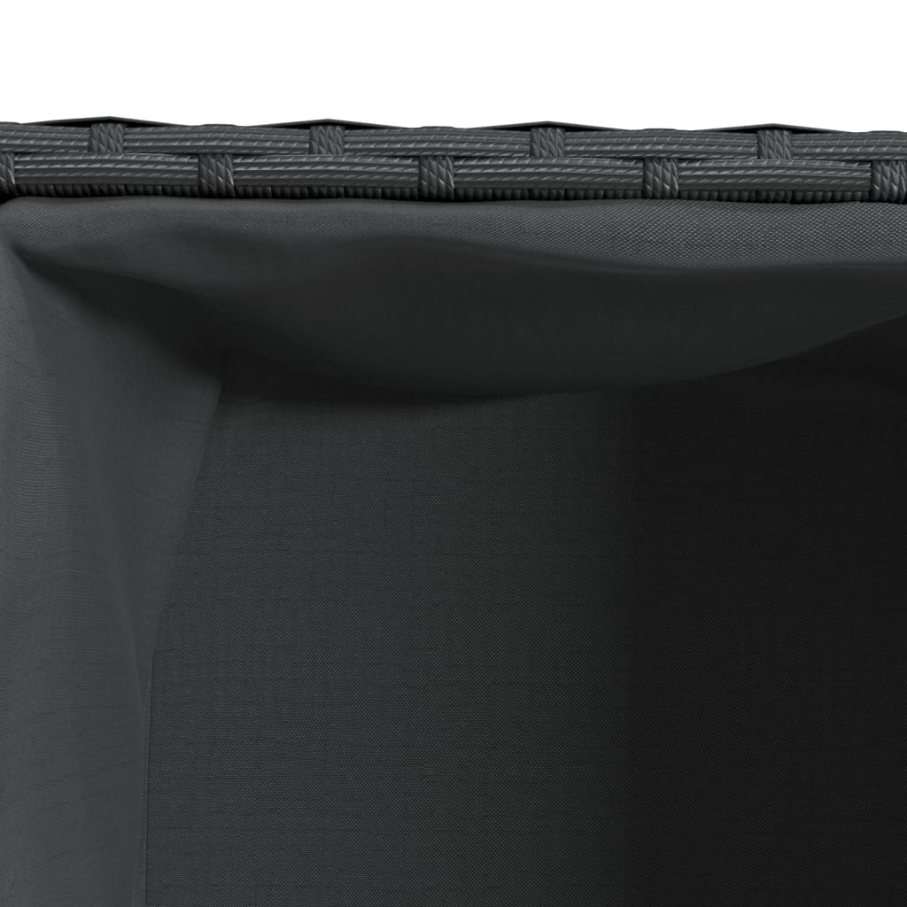 Garden Planters with 2 Pots 2 pcs Black 72x30x32 cm Poly Rattan