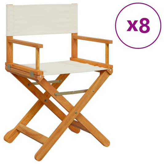 8 Piece Folding Chairs Cream White Fabric 8 Piece Folding Chairs Cream White Fabric