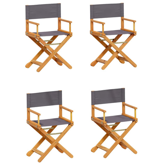 4 Piece Folding Chairs Dark Grey Fabric 4 Piece Folding Chairs Dark Grey Fabric