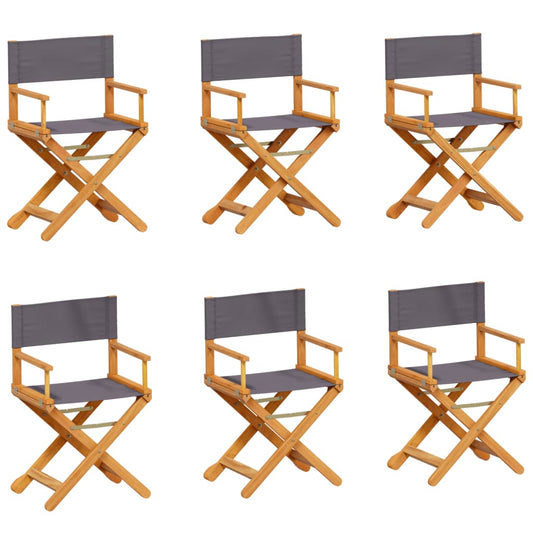 6 Piece Folding Chairs Dark Grey Fabric 6 Piece Folding Chairs Dark Grey Fabric