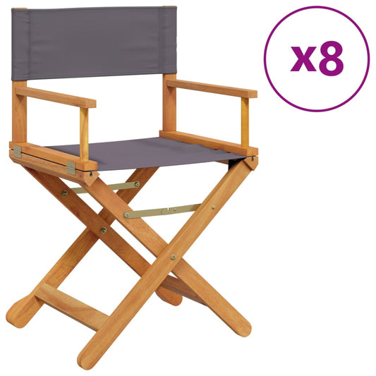 8 Piece Folding Chairs Dark Grey Fabric 8 Piece Folding Chairs Dark Grey Fabric