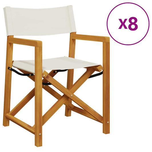 8 Piece Folding Chairs Cream White Fabric 8 Piece Folding Chairs Cream White Fabric