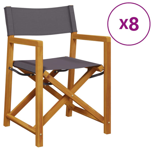 8 Piece Folding Chairs Dark Grey Fabric 8 Piece Folding Chairs Dark Grey Fabric