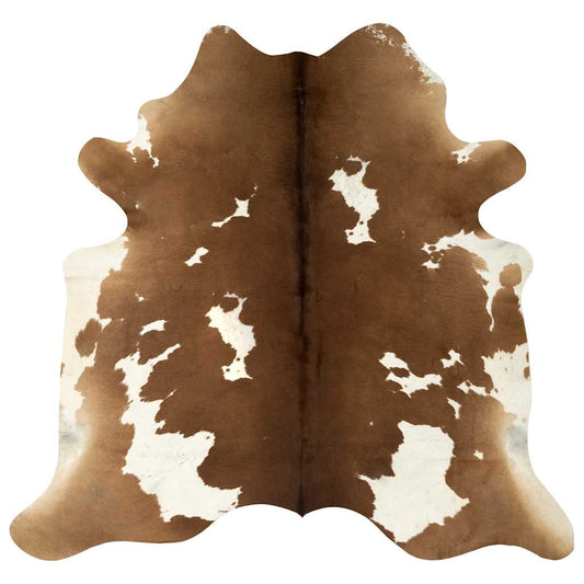 Real Cowhide Rug Brown and White 180x220 cm Real Cowhide Rug Brown and White 180x220 cm