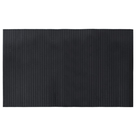 Rug Rectangular Black 60x100 cm Bamboo Rug Rectangular Black 60x100 cm Bamboo