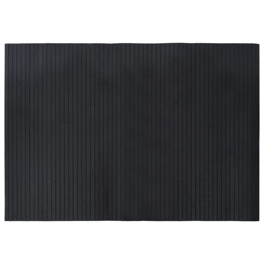 Rug Rectangular Black 70x100 cm Bamboo Rug Rectangular Black 70x100 cm Bamboo