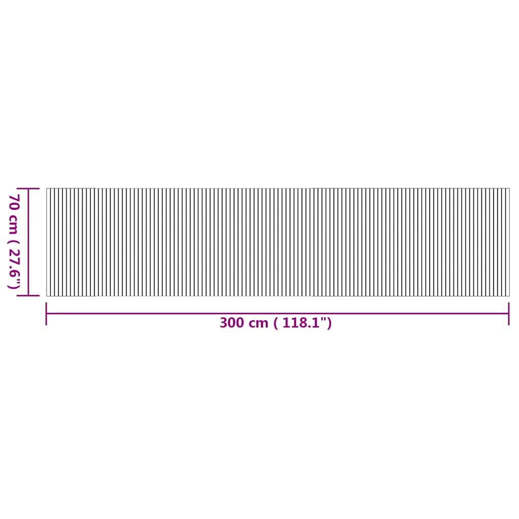 Rug Rectangular Natural 70x300 cm Bamboo