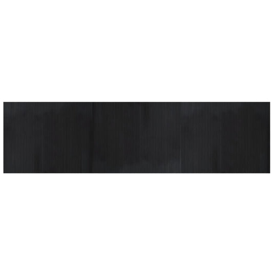 Rug Rectangular Black 80x300 cm Bamboo Rug Rectangular Black 80x300 cm Bamboo