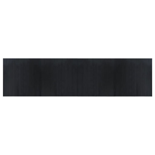 Rug Rectangular Black 100x400 cm Bamboo Rug Rectangular Black 100x400 cm Bamboo