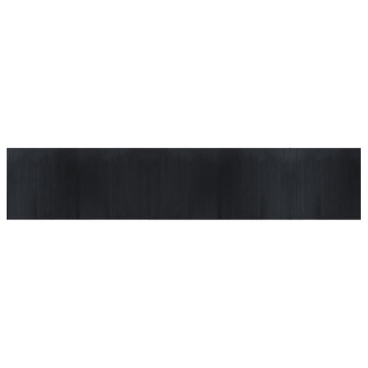 Rug Rectangular Black 100x500 cm Bamboo Rug Rectangular Black 100x500 cm Bamboo