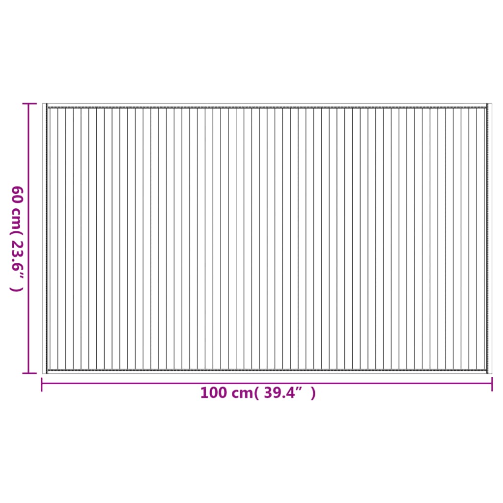 Rug Rectangular Light Natural60x100 cm Bamboo