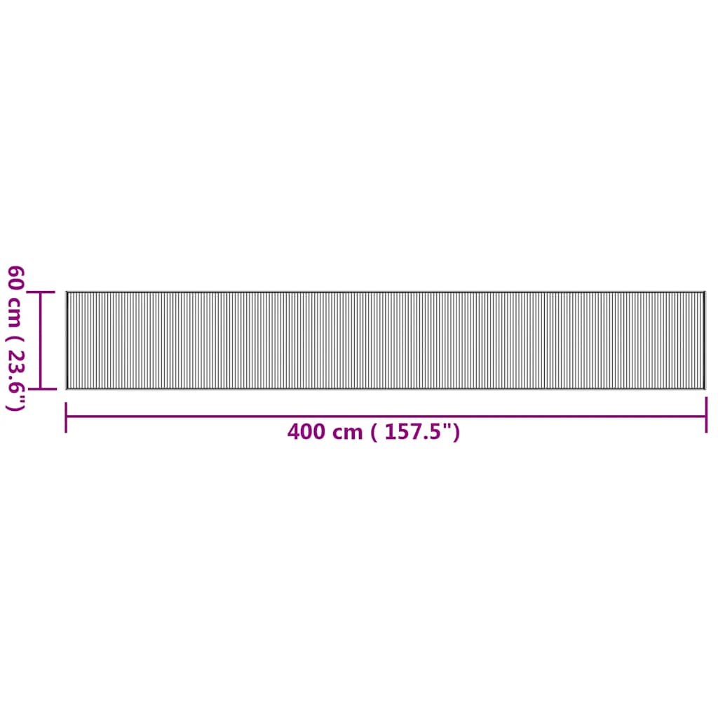 Rug Rectangular Natural60x400 cm Bamboo